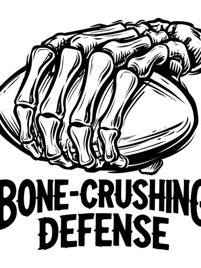 Bone-Crushing Defense Typography Poster.