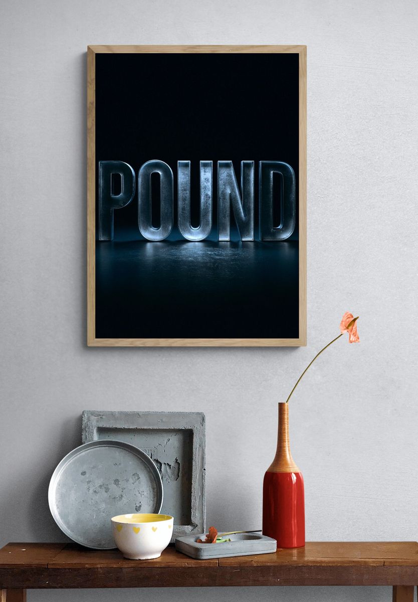 Pound Typography Poster. — room view 3