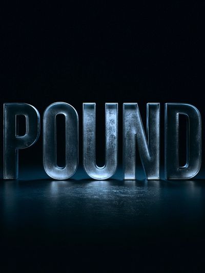 Pound Typography Poster.