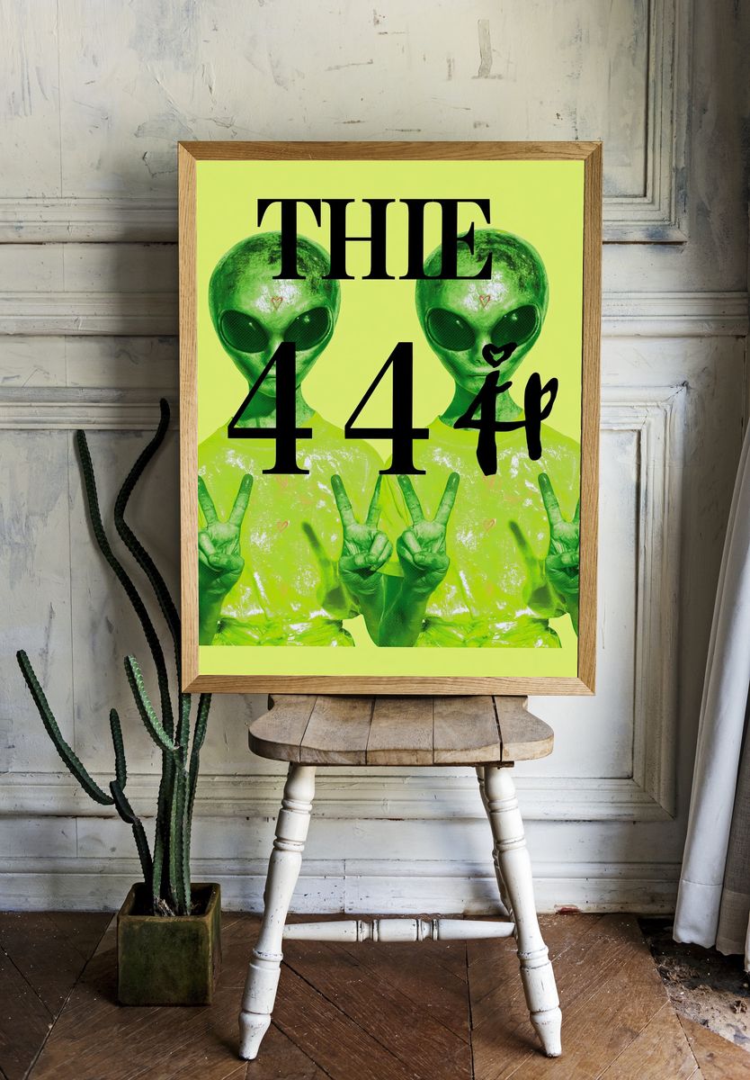 Alien 44 Typography Poster. room preview