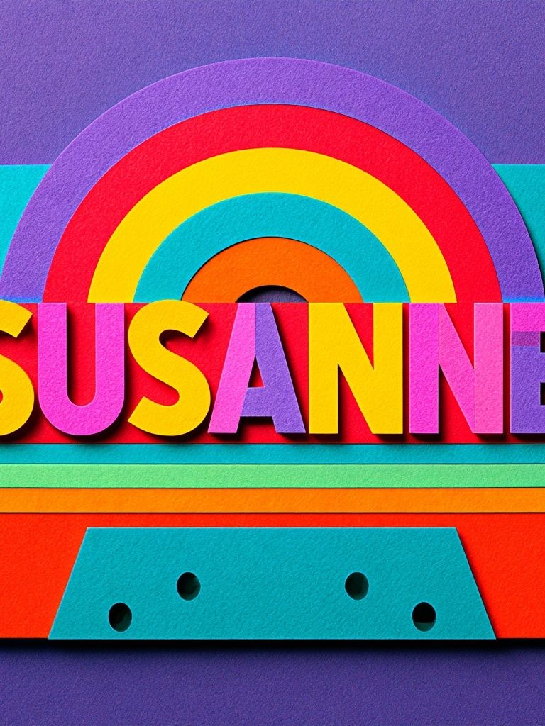 Susanne Rainbow Typography Poster. poster detail