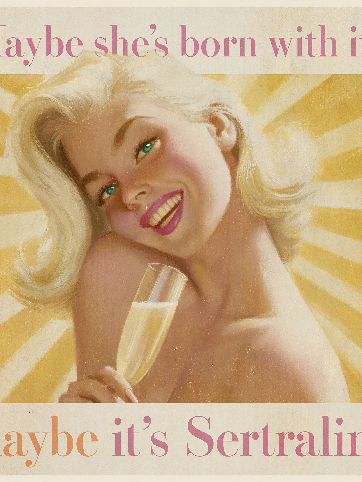 Sertraline Pop-Art Typography Poster. poster detail
