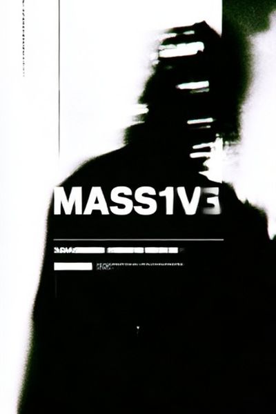 Massive Glitch Typography Poster.