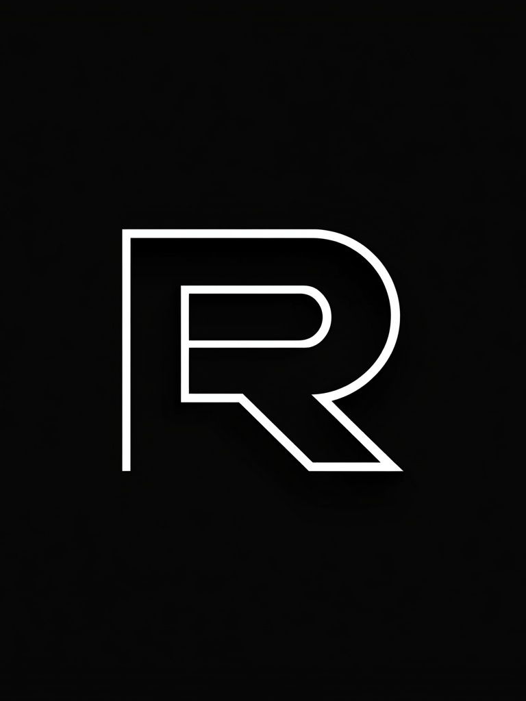 Minimalist R Typography Poster. poster detail
