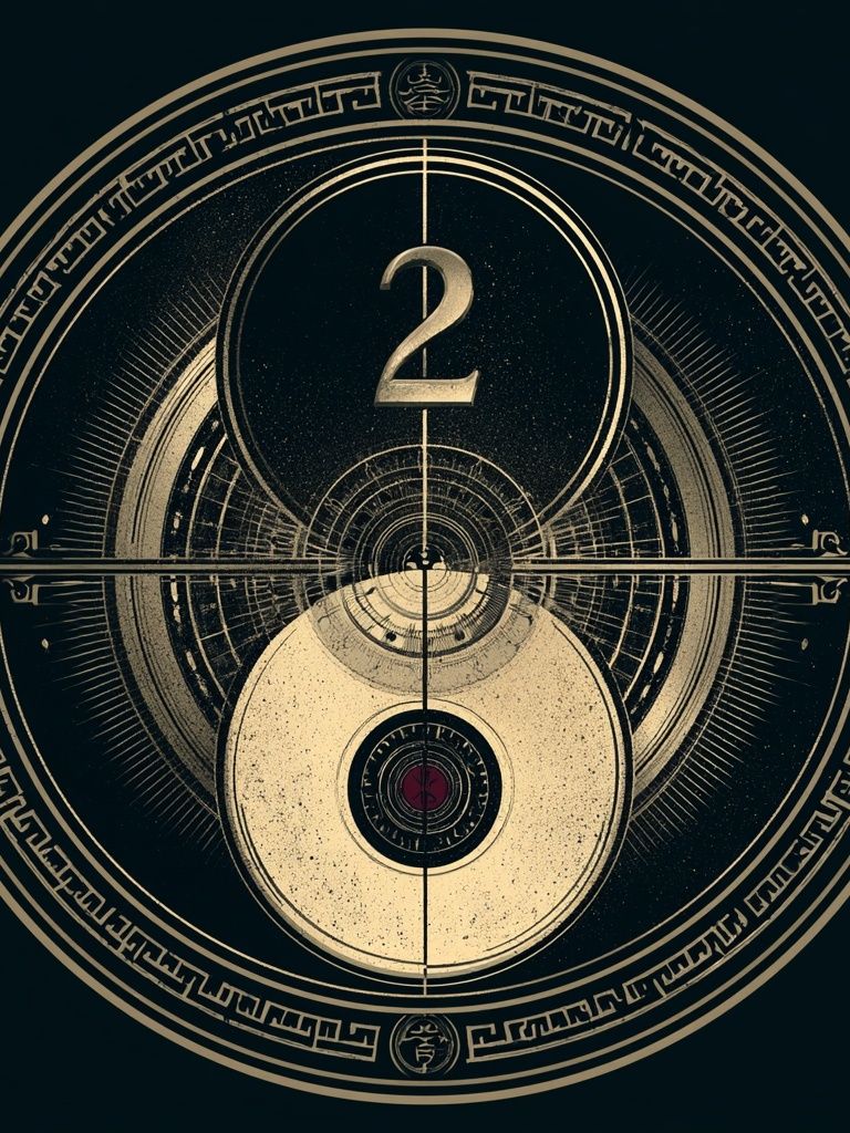 Yin Yang Number 2 Typography Poster. poster — typography art