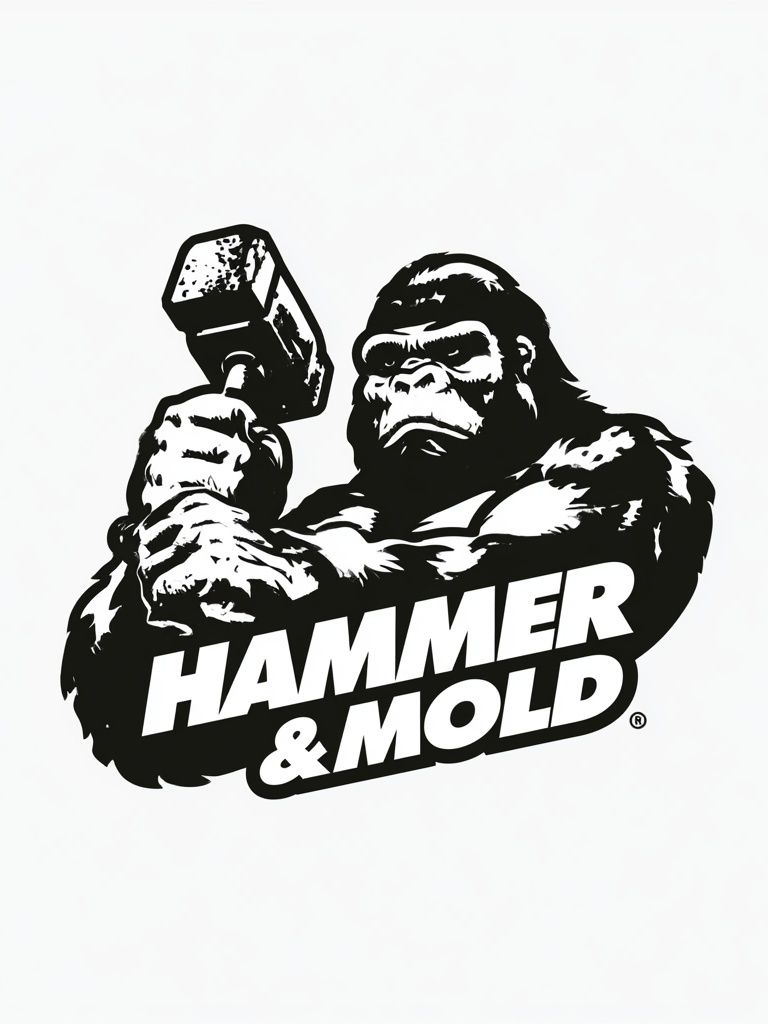 Hammer & Mold Gorilla Typography Poster. poster — typography art