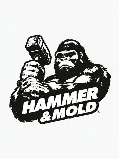 Hammer & Mold Gorilla Typography Poster.