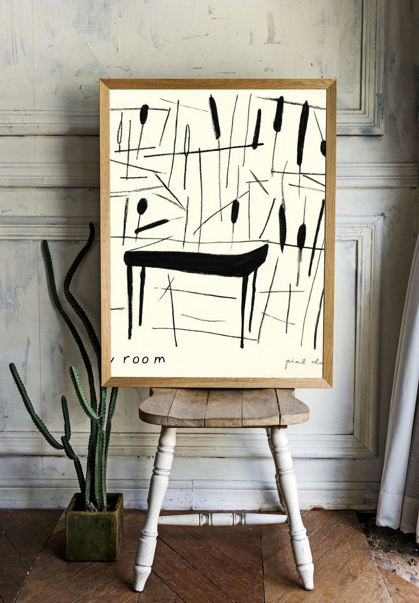 My Room Minimalist Typography Poster. room preview