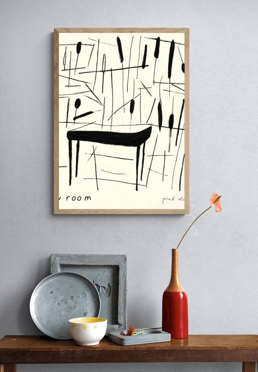 My Room Minimalist Typography Poster. — room view 3