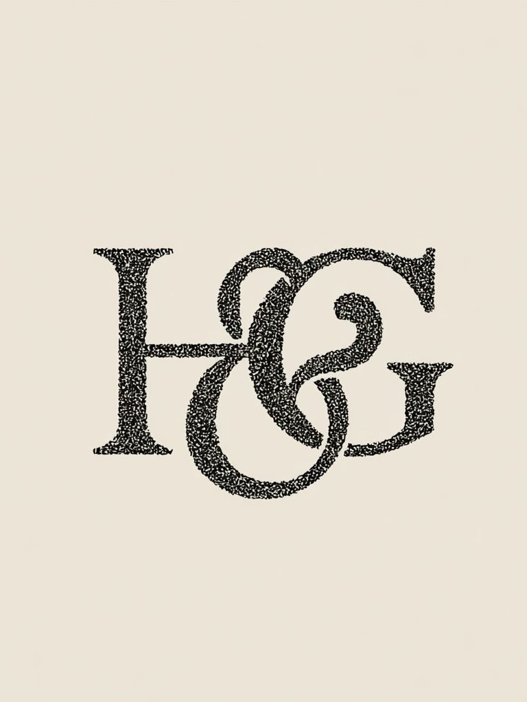 HG Monogram Typography Poster. poster detail
