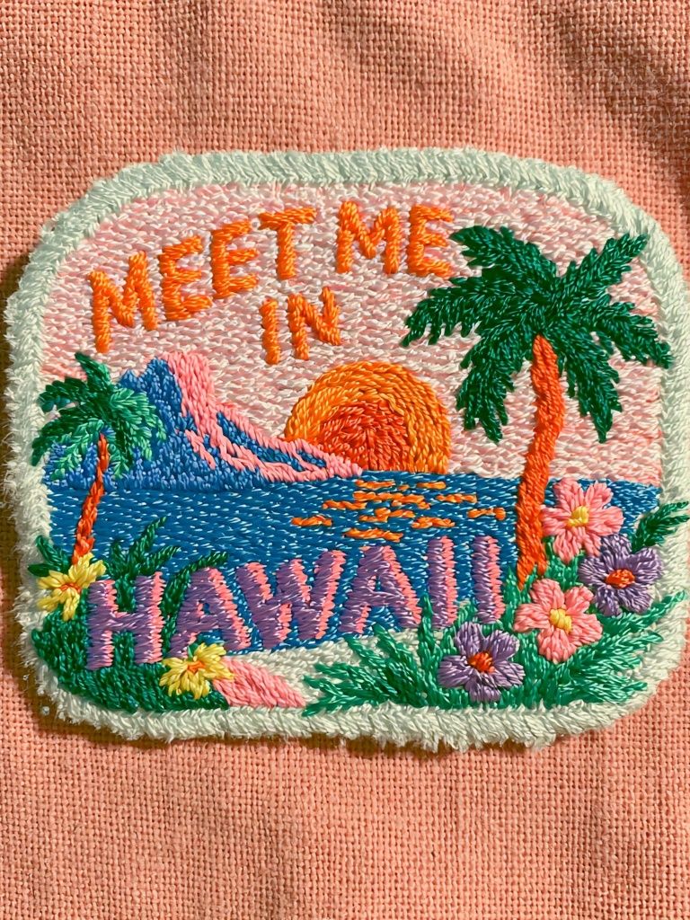 Meet Me in Hawaii Typography Poster. poster detail
