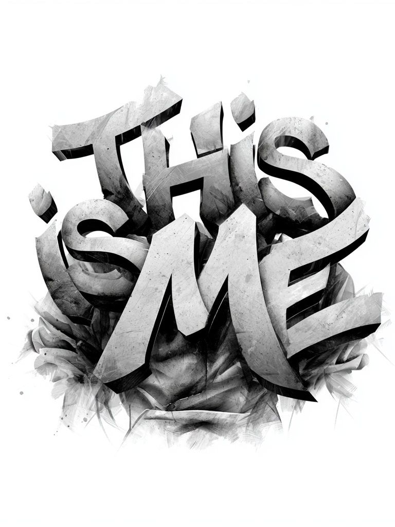 This Is Me Typography Poster. poster detail