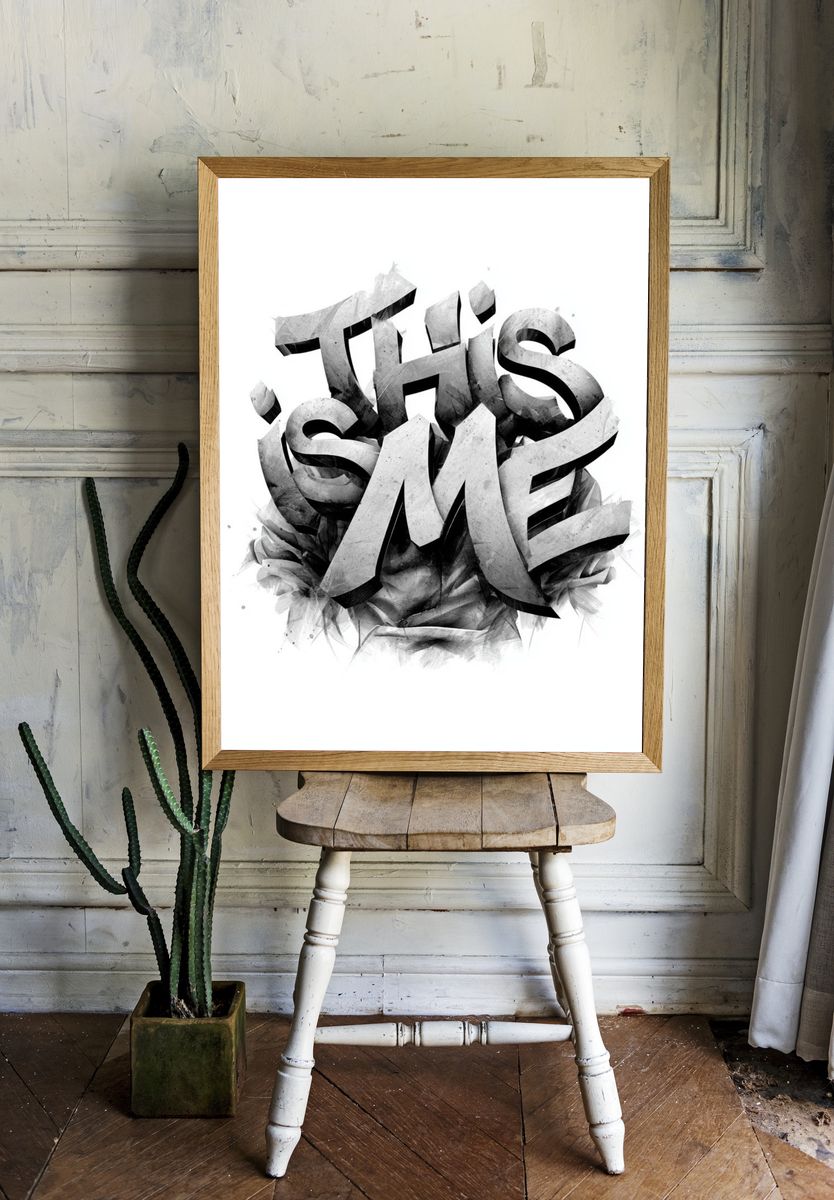 This Is Me Typography Poster. room preview