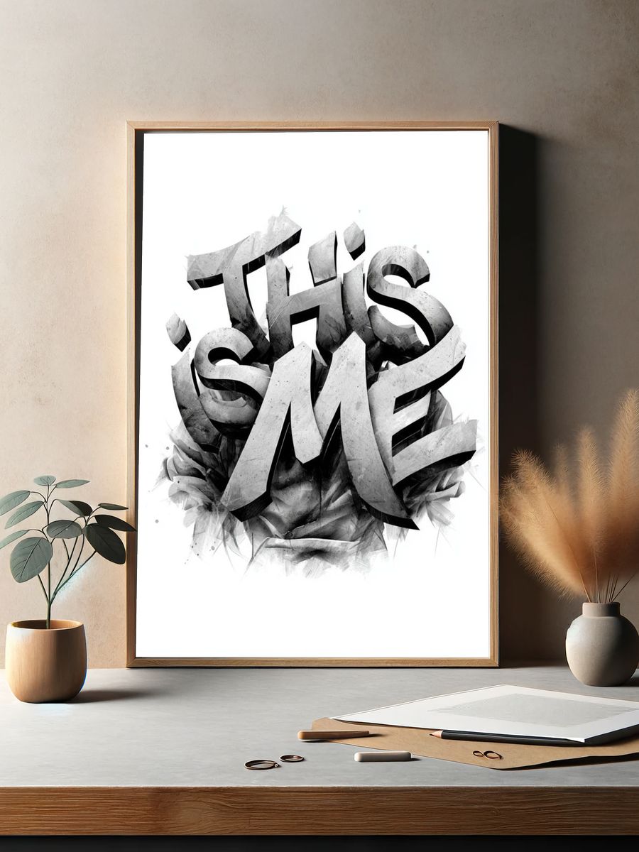 This Is Me Typography Poster. — room view 2