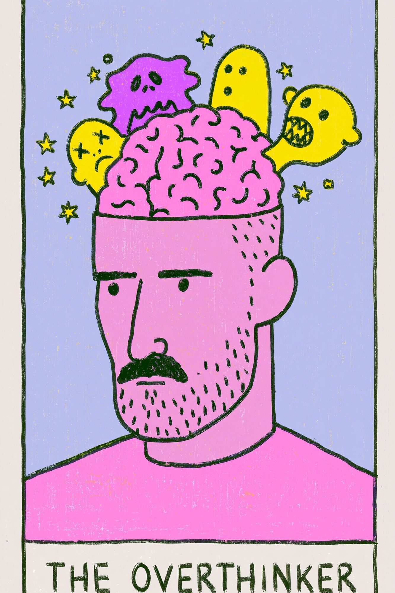 The Overthinker Typography Poster. poster detail