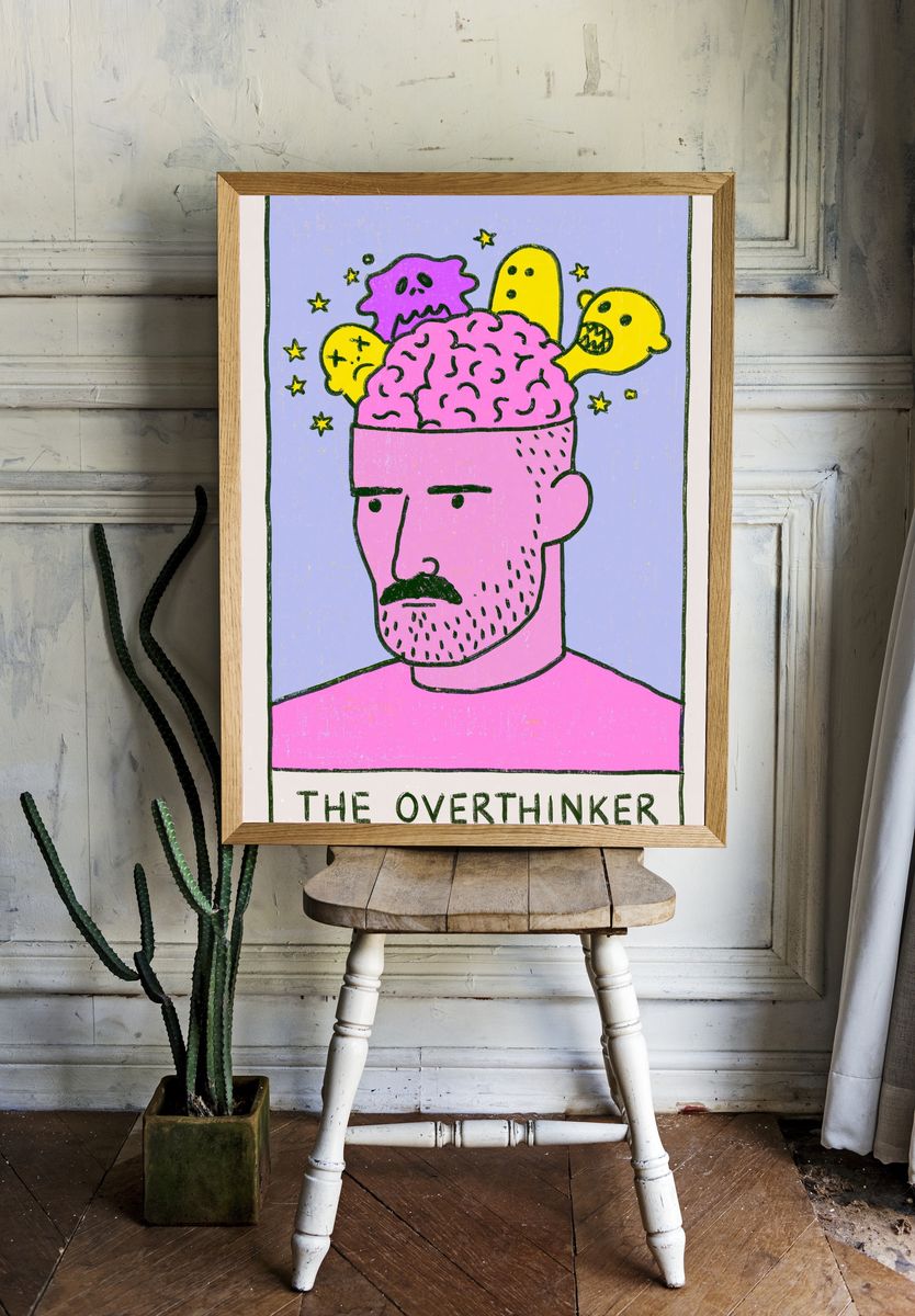 The Overthinker Typography Poster. — room view 1