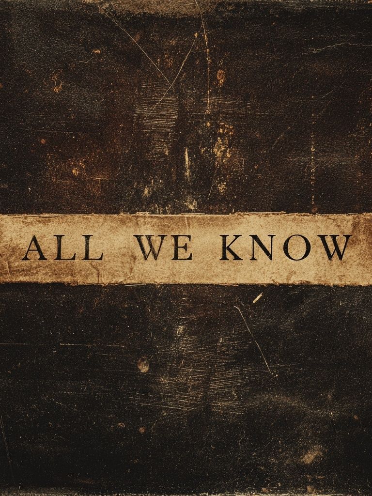 All We Know — Typography Print. poster — typography art