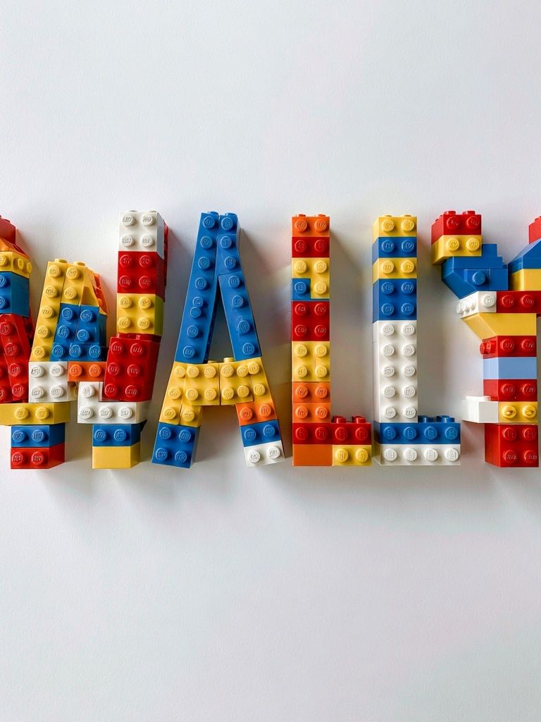 Colorful LEGO YAY Typography Poster. poster detail