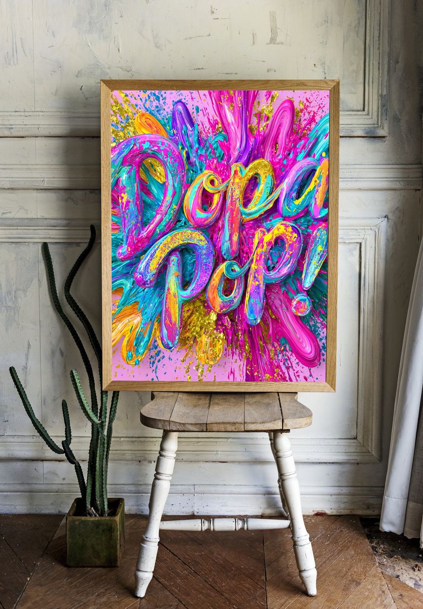 Dream Big Typography Poster. room preview