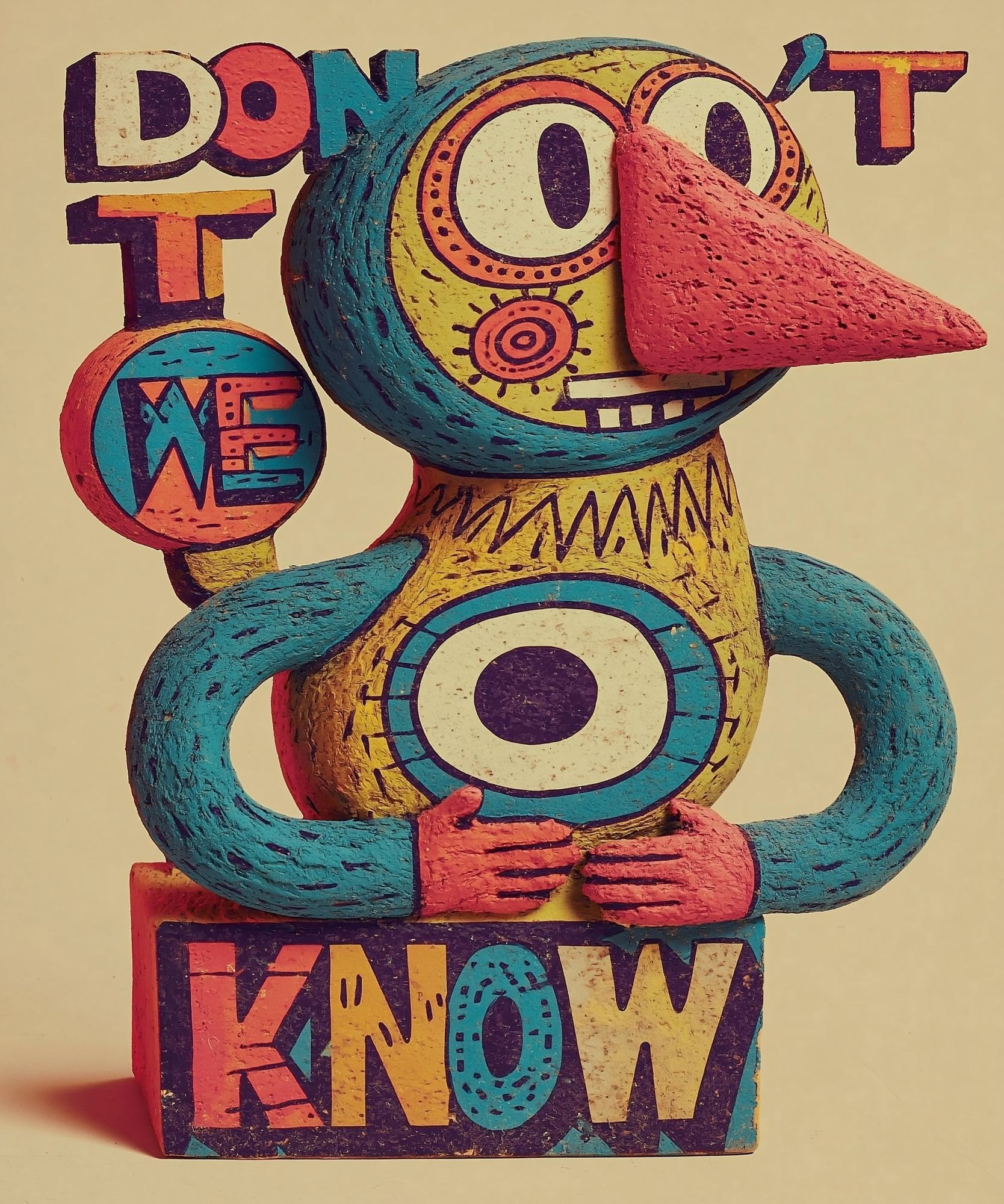 Don't Know Pop Art Poster. poster detail