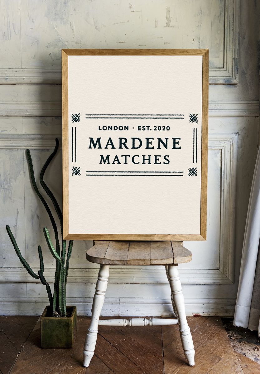 Mardene Matches Typography Print. room preview