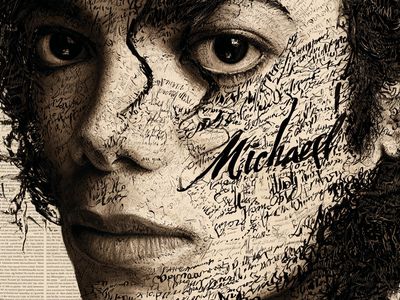 Michael Jackson Typography Portrait Poster.