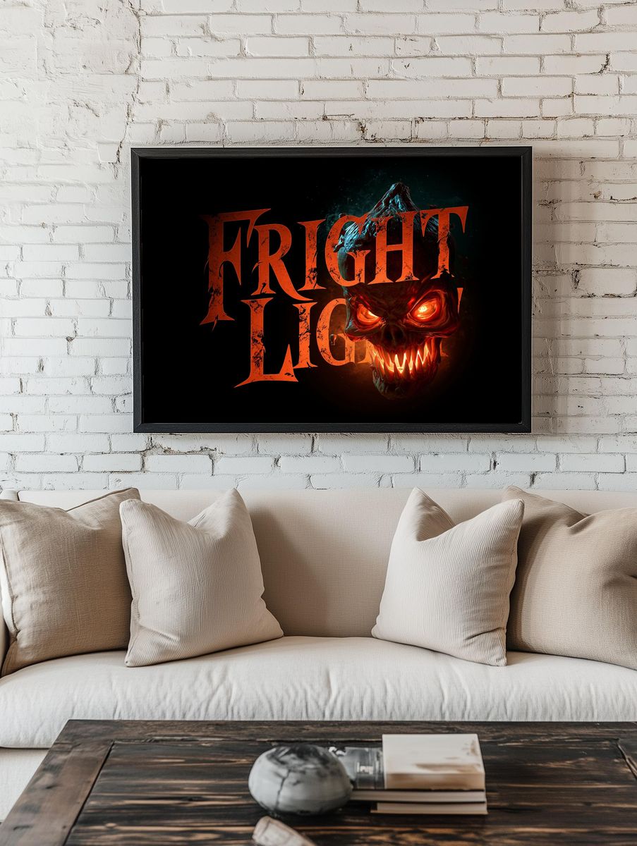 Fright Horror Typography Poster. room preview