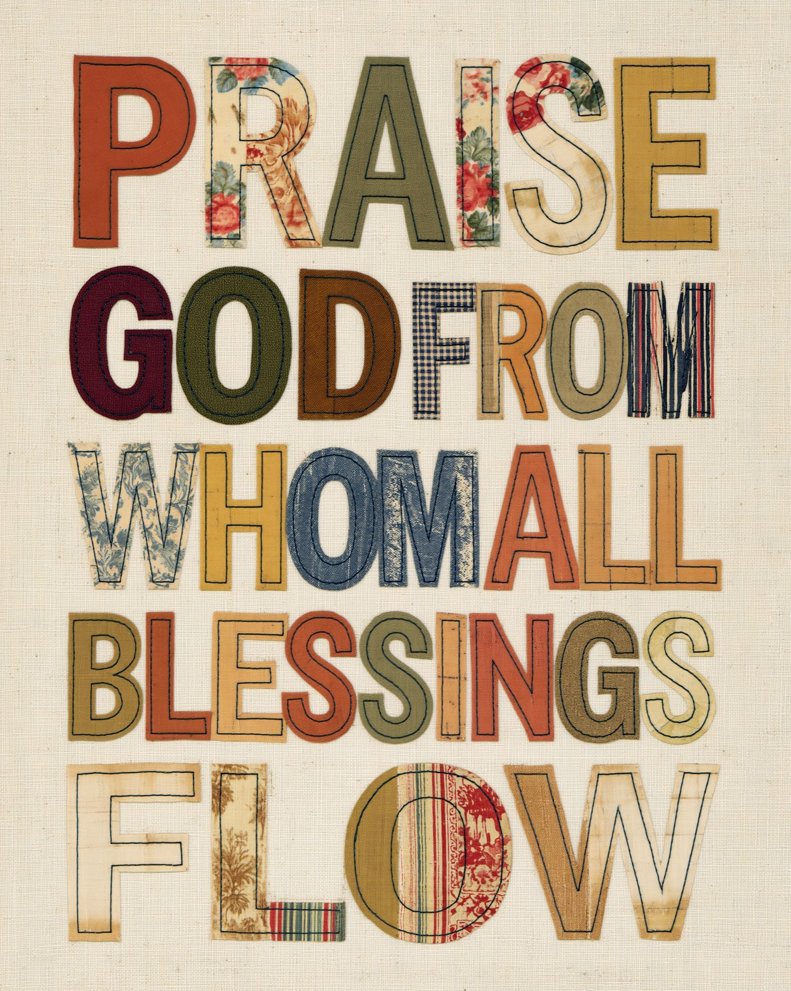 Praise God From Whom All Blessings Flow Poster. poster — typography art