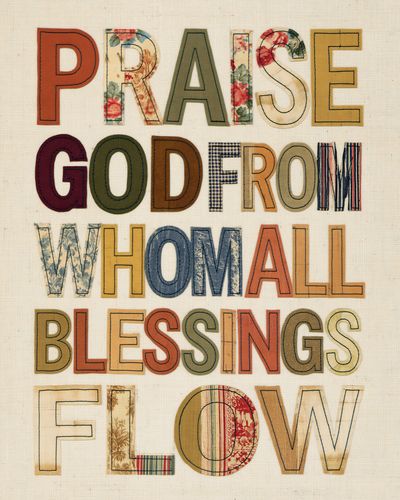 Praise God From Whom All Blessings Flow Poster.