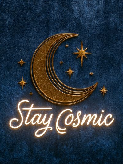 Stay Cosmic Typography Poster.