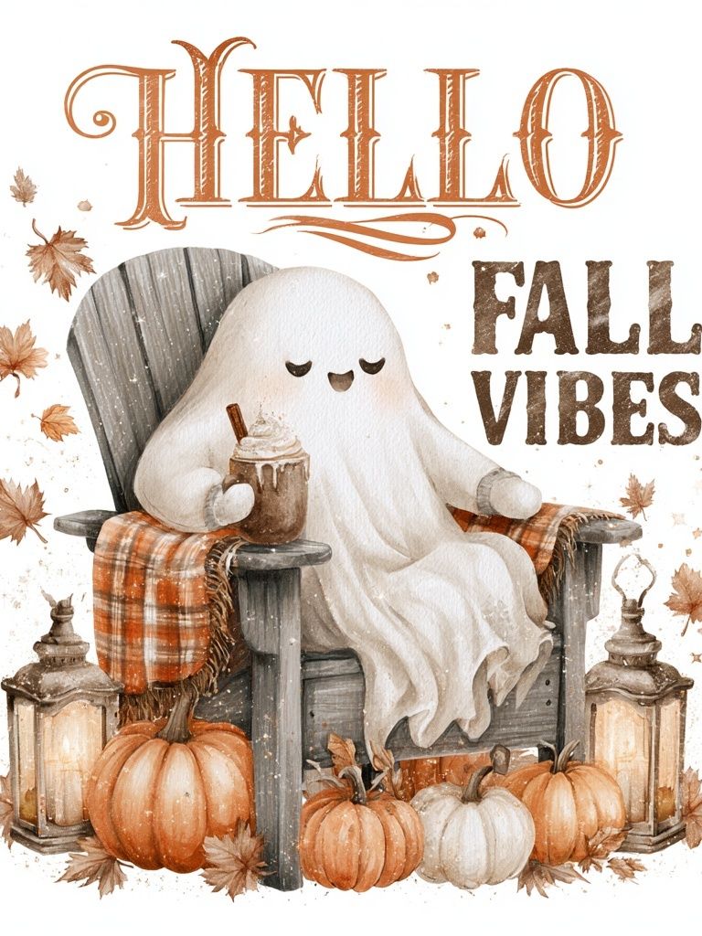 Hello Fall Vibes Typography Poster. poster — typography art