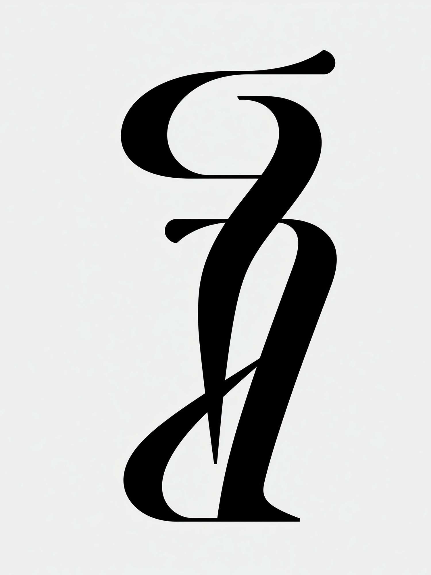 Abstract Monogram Typography Poster. poster detail