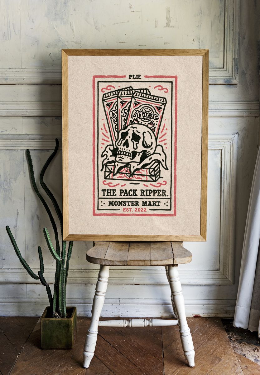 Monster Mart Pack Ripper Typography Poster. room preview