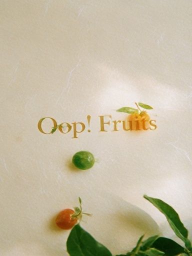 Oops! Fruits Typography Poster. poster detail