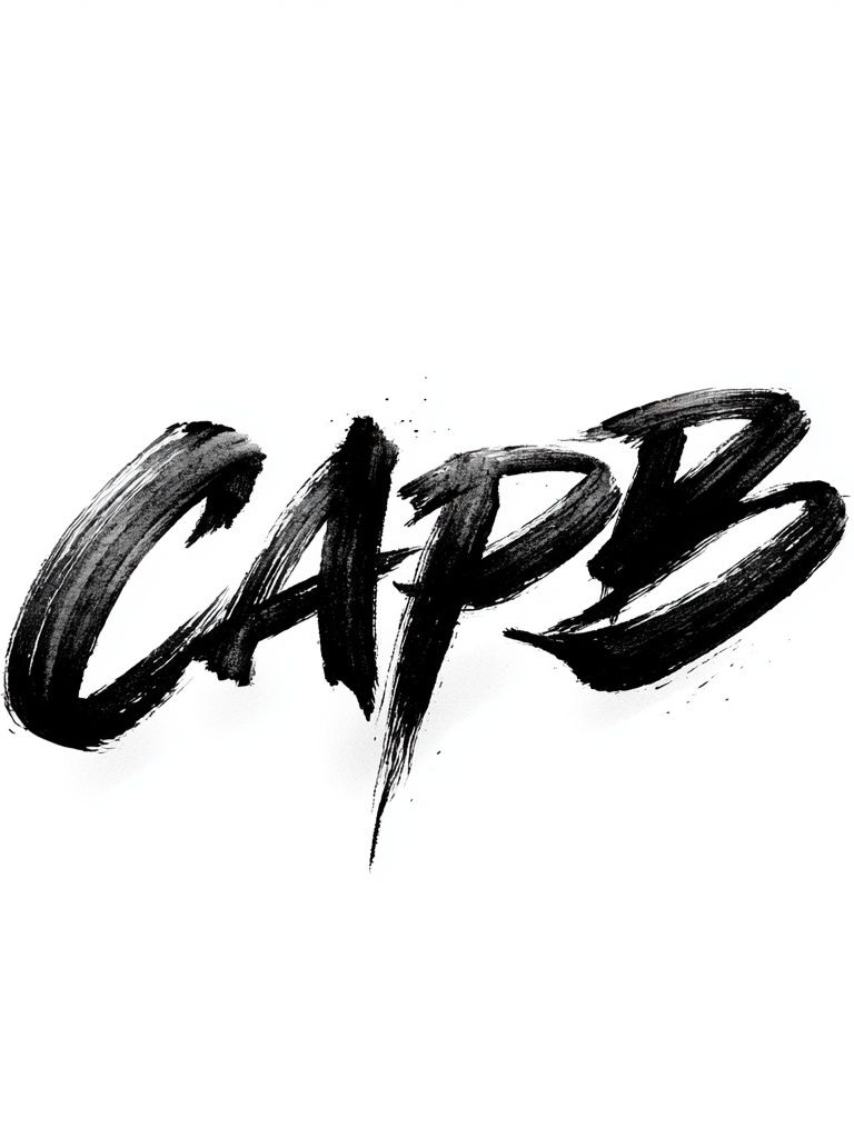 CAPS Brush Lettering Poster. poster — typography art
