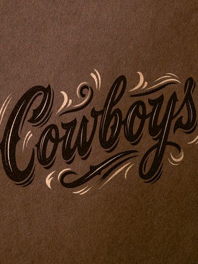 Cowboys Script Typography Poster. poster