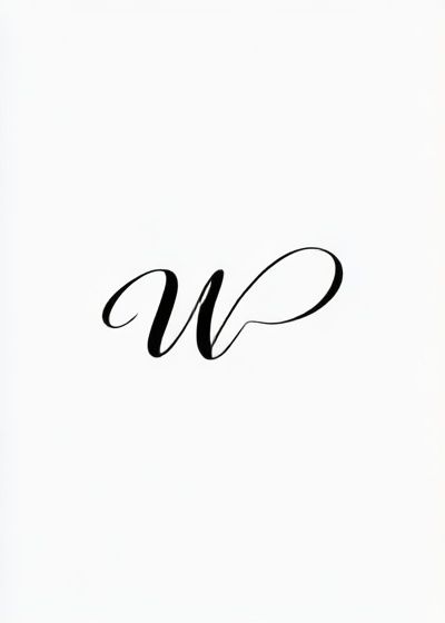 Minimalist Script Monogram Poster.