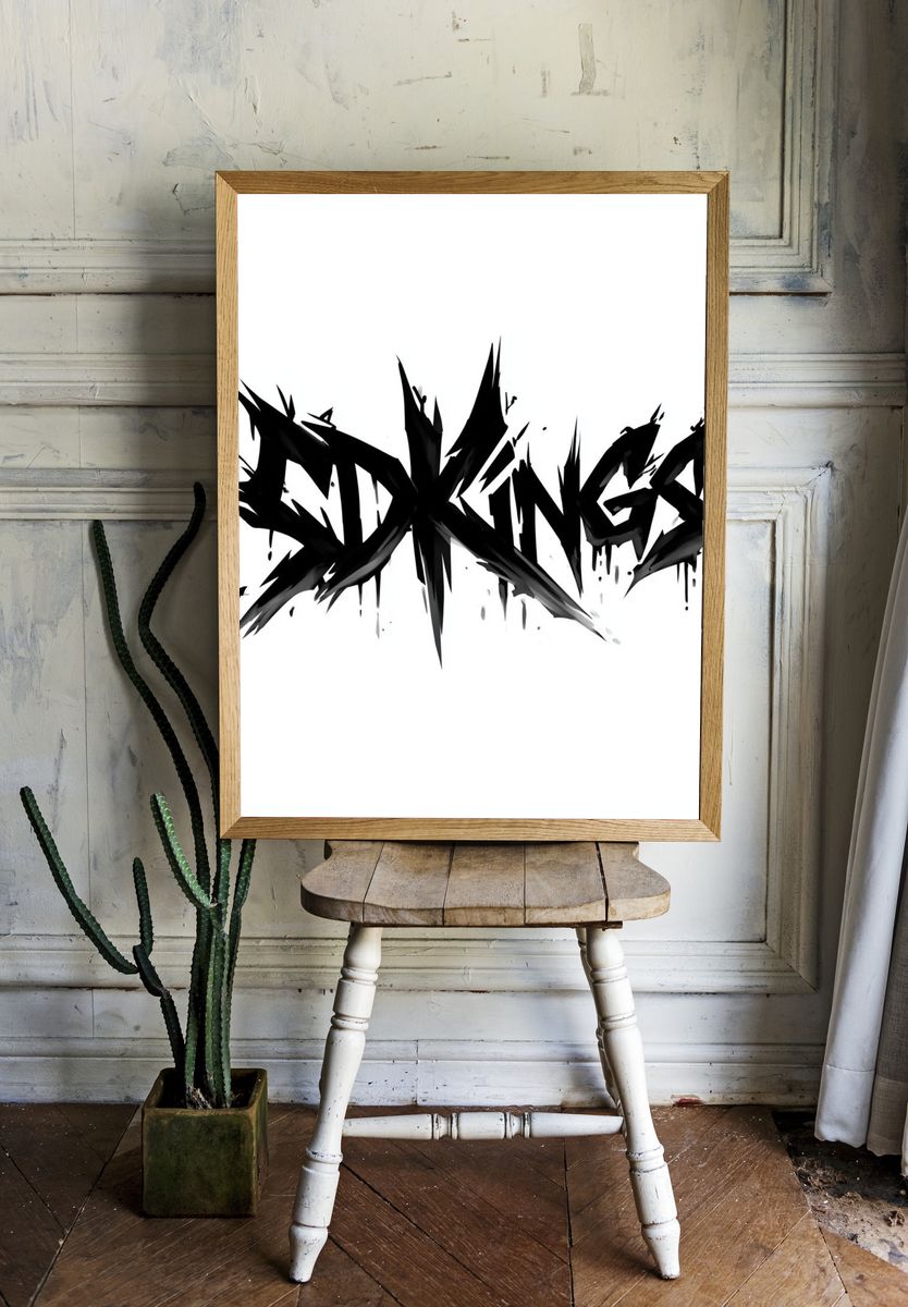 Dark Graffiti Typography Poster. — room view 1