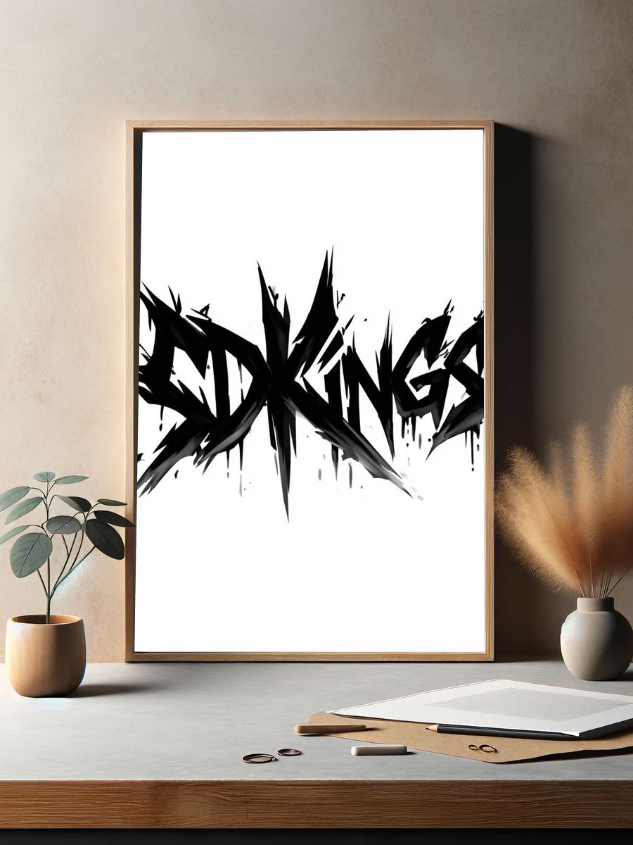 Dark Graffiti Typography Poster. — room view 2