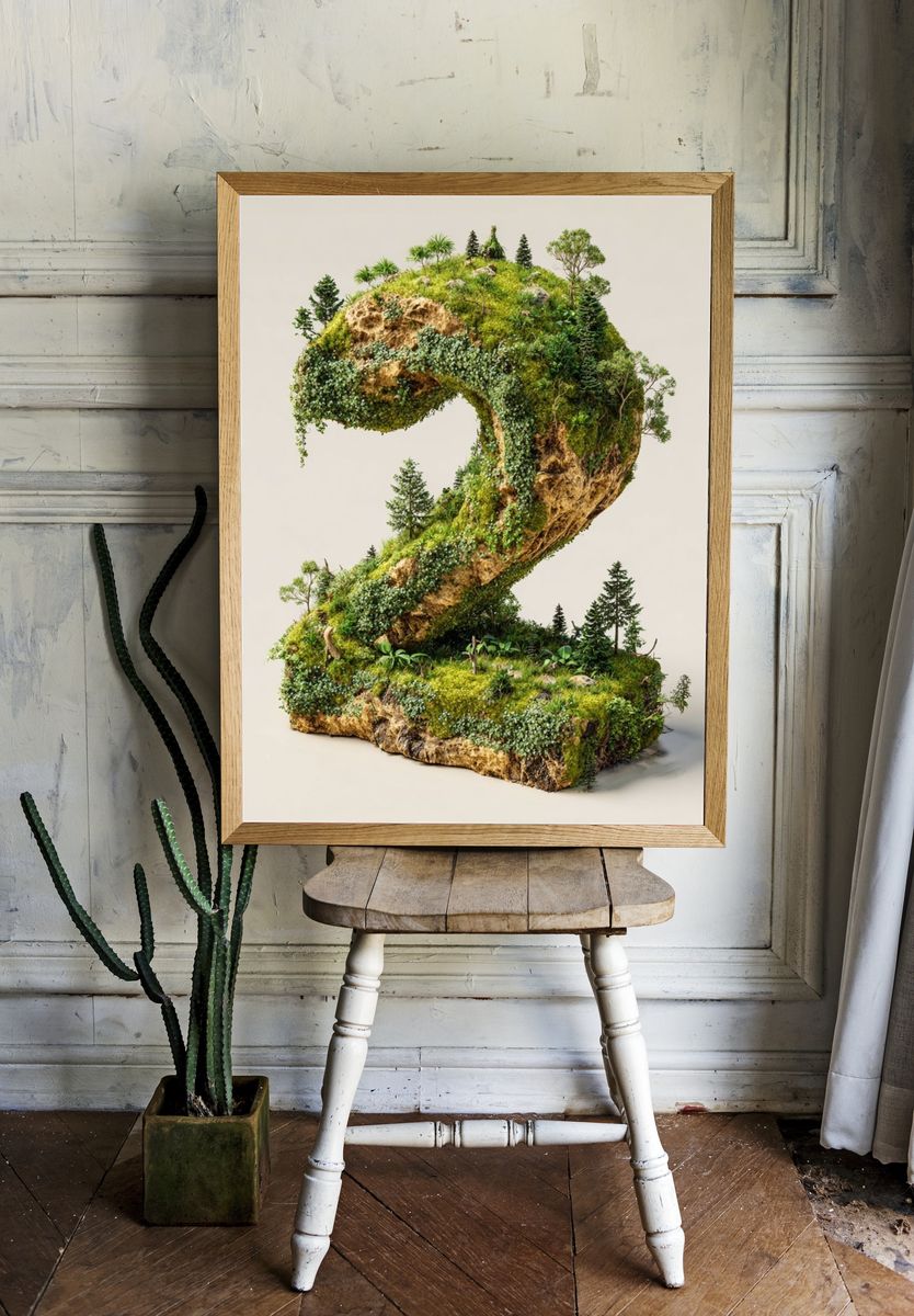 Mossy Forest Number 2 Print. room preview