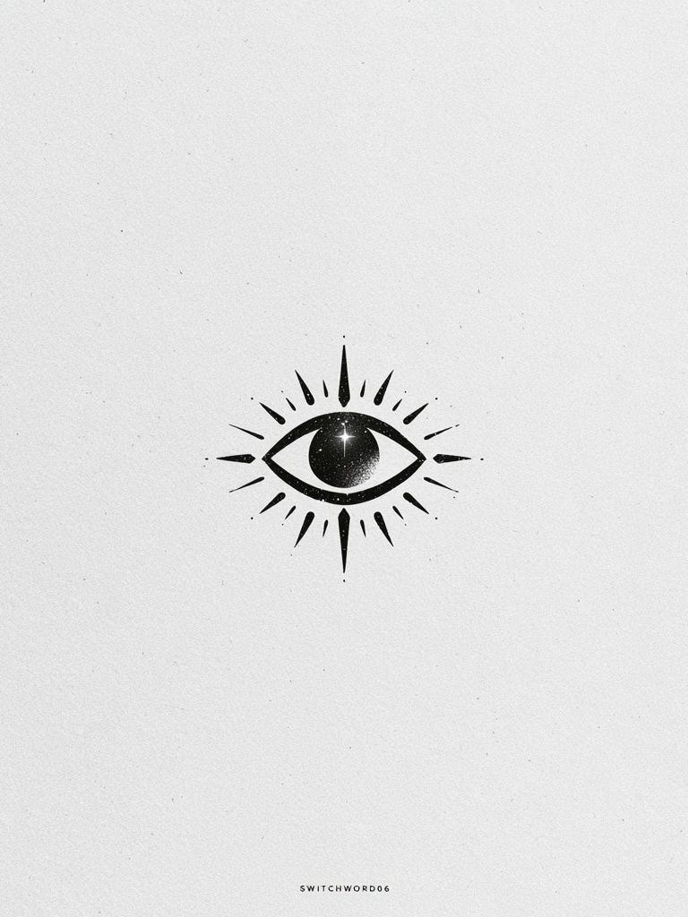 Mystic Eye Minimalist Print. poster — typography art