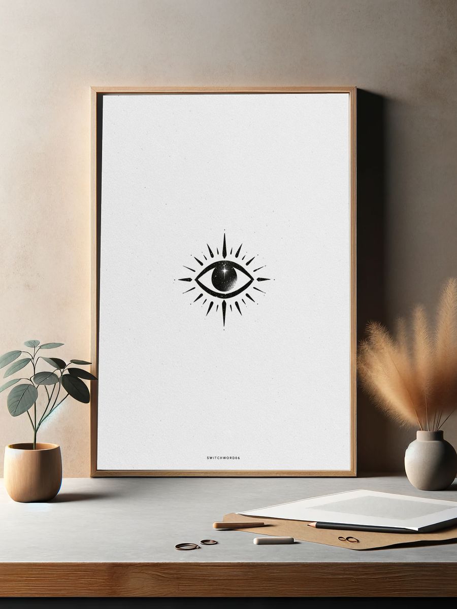 Mystic Eye Minimalist Print. — room view 2