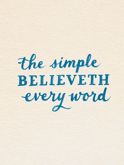 Believe Every Word Typography Poster.
