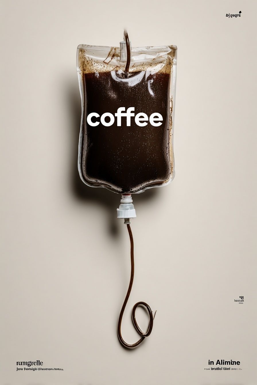 Coffee Drip Typography Poster. poster — typography art
