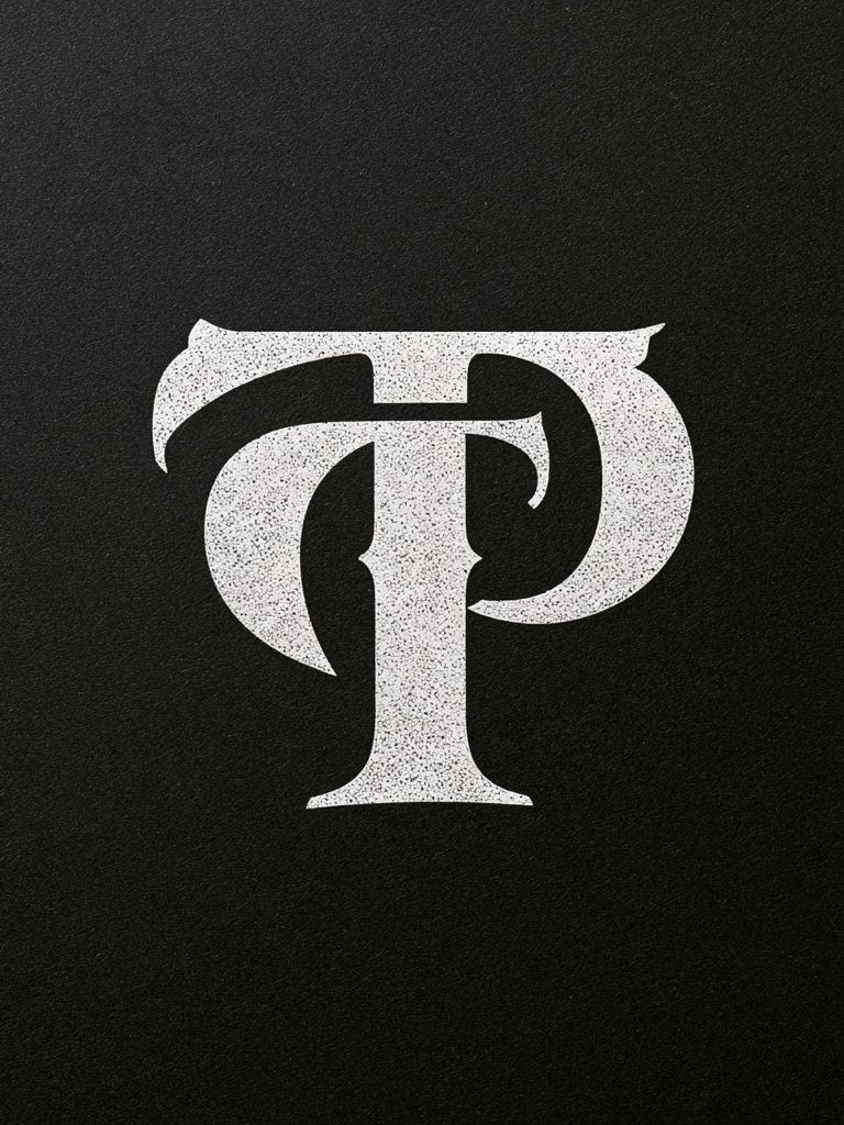 Monogram T Typography Poster. poster detail
