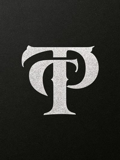 Monogram T Typography Poster.