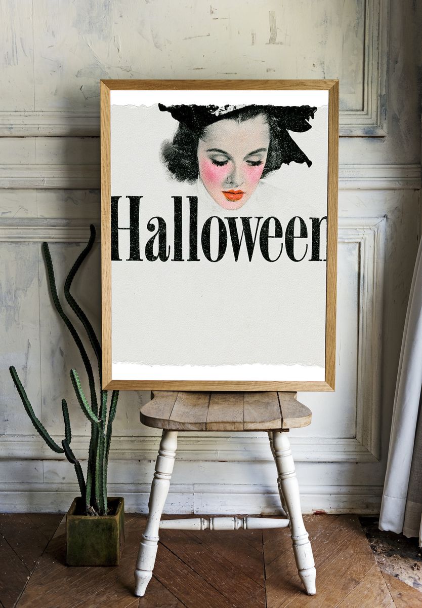 Halloween Fashion Typography Poster. room preview