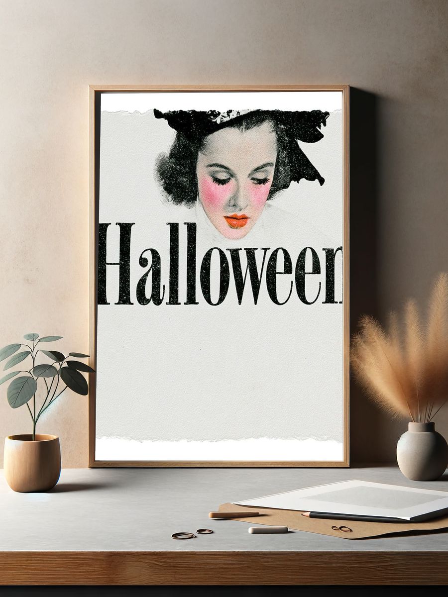 Halloween Fashion Typography Poster. — room view 2