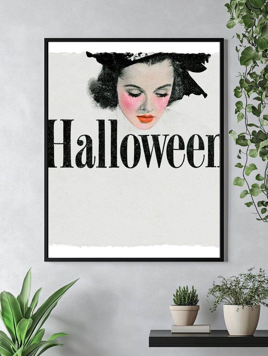 Halloween Fashion Typography Poster. — room view 4