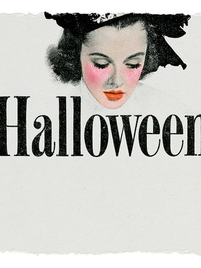 Halloween Fashion Typography Poster.